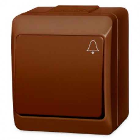 vypínač vodo GALATEA tlač.zvon. hnedý  5337-06